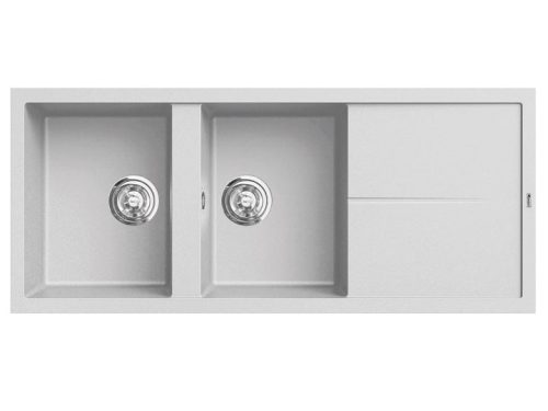 Chậu rửa bát Konox Granite Livello Smart 1160 White Silver