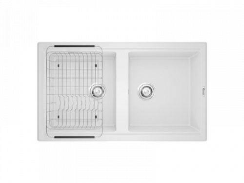 Chậu rửa bát Konox Granite Sink Phoenix Smart 860 White Silver