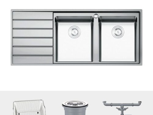 Chi tiết chậu rửa bát Konox European sink Premium KS11650 2B Bàn trái