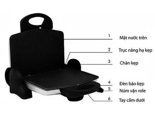 Chi tiết lò nướng điện( kẹp nướng ) Tiross TS9653