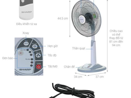 Chi tiết quạt đứng Sharp PJ-L40RV-LG