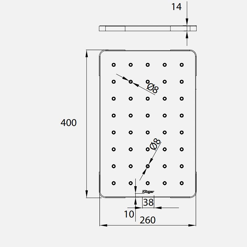 Kích thước thớt inox Kluger KCB-131FS Kích thước thớt inox Kluger KCB-131FS