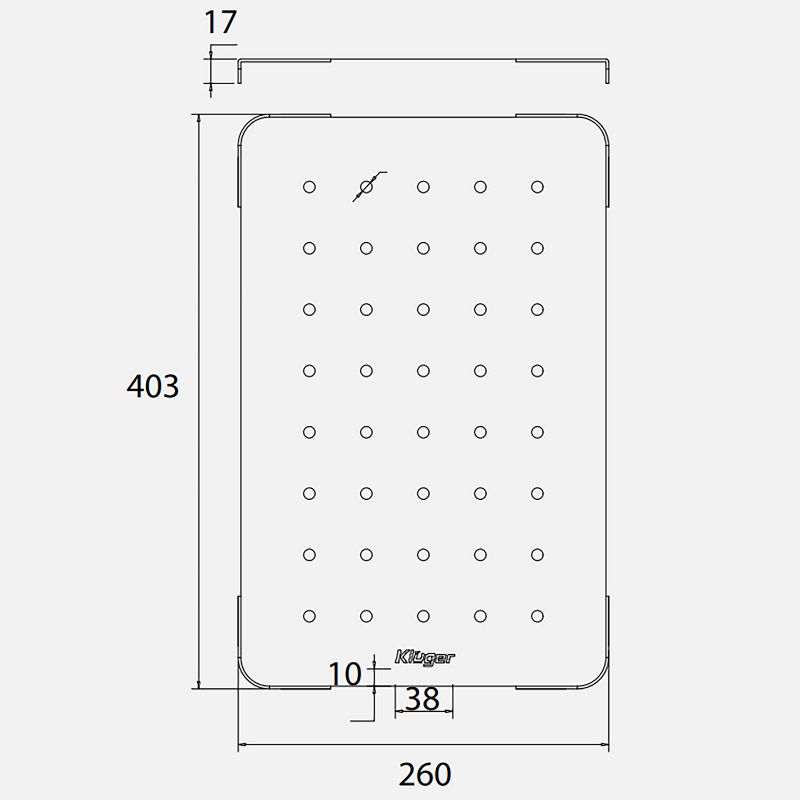Kích thước thớt inox Kluger KCB-132FS Kích thước thớt inox Kluger KCB-132FS