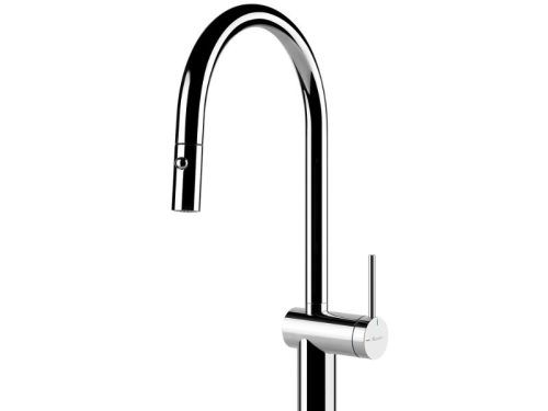 Vòi rửa bát nóng lạnh Konox Resta Chrome có dây rút