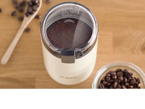 Ảnh thực tế máy xay cafe cầm tay Bosch TSM6A017C Màu Kem