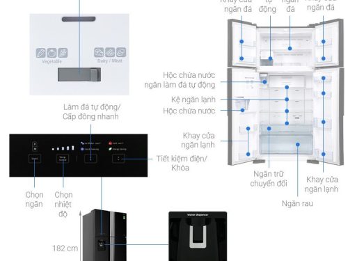 bang dieu khien tu lanh 4 canh inverter 540 lit hitachi fw690pgv7x gbk