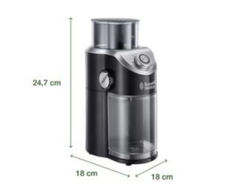 Kích thước máy xay cafe tự động Russell Hobbs 23120-56 Classics