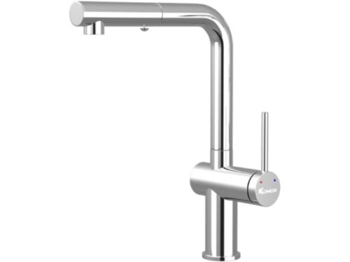 Vòi rửa bát nóng lạnh Konox Stream Chrome có dây rút
