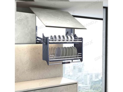 Ảnh giá bát đĩa nâng hạ nan Oval SUS304 Grandx XL.80M