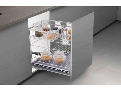 Giá đựng chai lọ gia vị nan dẹt GrandX XS.25S 3 Ảnh giá đựng chai lọ gia vị nan dẹt GrandX XS.25S