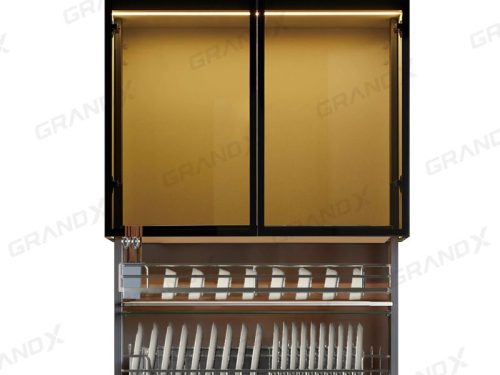 Giá bát đĩa nâng hạ điện thông minh nan Oval Grandx XL.80EM