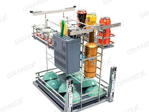 Giá dao thớt gia vị nan oval GrandX XK.35M2