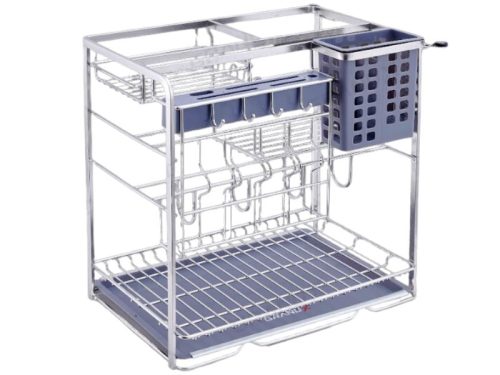 Giá đựng chai lọ gia vị dao thớt nan dẹt GrandX XK.35S2