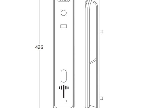 Kích thước khóa điện tử Hyundai HY-SLA808 Amber Gold