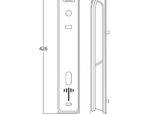 Kích thước khóa điện tử Hyundai HY-SLA808F Amber Gold