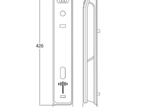 Kích thước khóa điện tử Hyundai HY-SLA808F Black