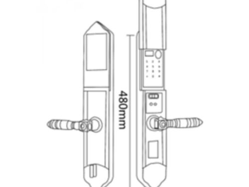 Kích thước khóa điện tử Hyundai HY-SLC8817 BRONZE