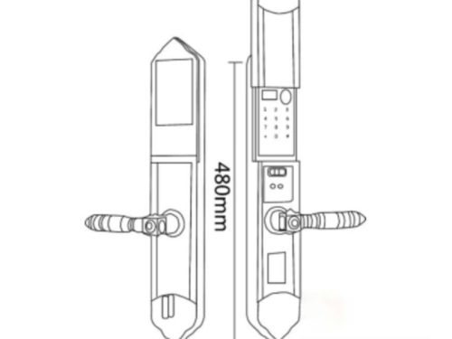 Khóa điện tử Hyundai HY-SLC8817 GOLD 4 Kích thước khóa điện tử Hyundai HY-SLC8817 GOLD