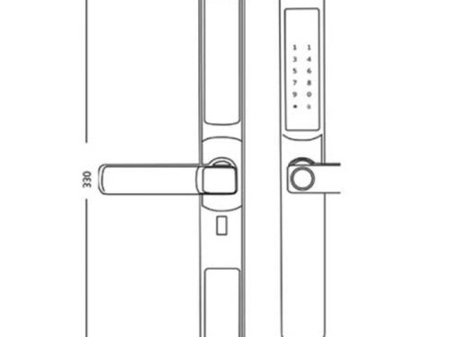Kích thước khóa điện tử Hyundai HY-SLS003 Black