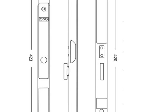 Kích thước khóa điện tử Hyundai HY-SLS005 Black