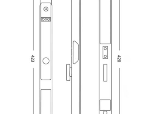 Kích thước khóa điện tử Hyundai HY-SLS005F Black