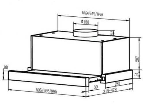 kich thuoc may hut mui am tu faster fs 60eb