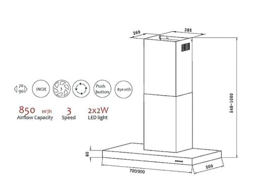 kich thuoc may hut mui tomate tom 3023‐90