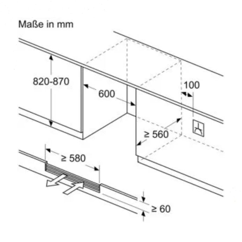 Kích thức tủ rượu vang âm tủ Bosch KUW21AHG0 Kích thức tủ rượu vang âm tủ Bosch KUW21AHG0