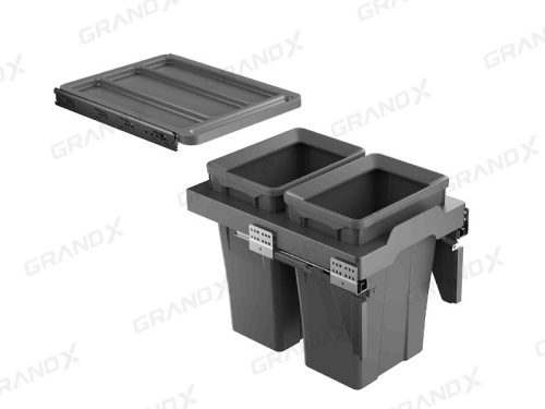 Thùng rác đôi cánh kéo âm tủ GrandX XW.D40