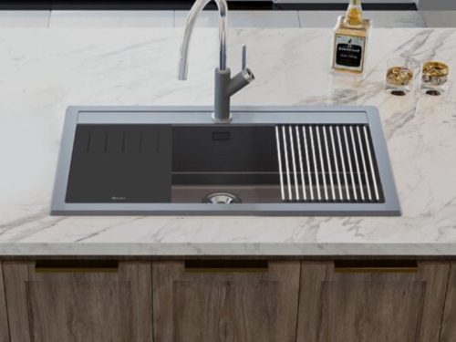 Ảnh thực tế chậu rửa bát Konox Terra 790S Grey