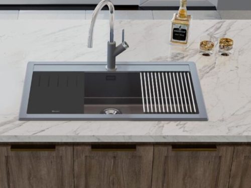 Ảnh thực tế chậu rửa bát Konox Terra 860S Grey