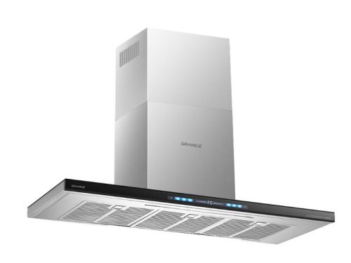 Ảnh góc cạnh máy hút mùi áp tường chữ T ( BLDC) Grandx GX H70T78B