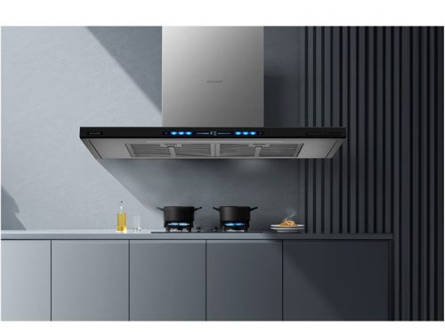 Ảnh thực tế máy hút mùi áp tường chữ T ( BLDC) Grandx GX H90T78B