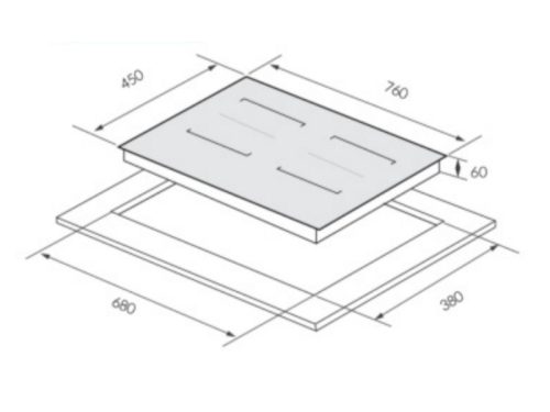 Kích thước bếp từ GrandX GX IP839Pro