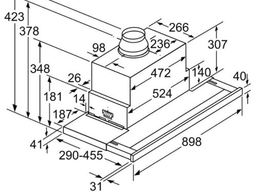 kich thuoc may hut mui siemens li99sa684