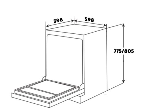 Kích thước máy rửa bát GrandX SMS8GX89G