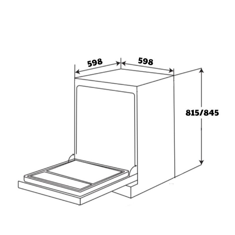 Kích thước máy rửa bát GrandX SMS8GX86G Kích thước máy rửa bát GrandX SMS8GX86G
