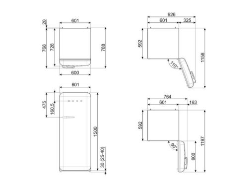 Kich thuoc tu lanh don hafele smeg fab28rcr5 535 14 545 mau kem