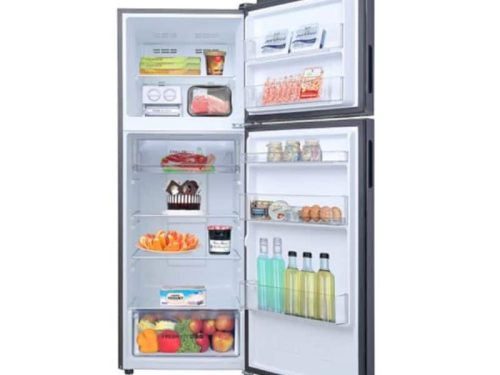 anh tu lanh 2 canh ngan da tren inverter 357 lit aqua aqr t376fa fb