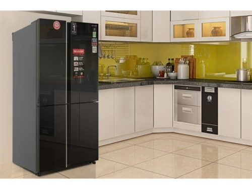 Tủ lạnh 4 cánh 572 lít Sharp SJ-FXP640VG-BK 3 anh tu lanh 4 canh 572 lit sharp sj fxp640vg bk