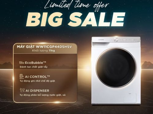 Máy Giặt Samsung Inverter 11 Kg WW11CGP44DSHSV cửa trước