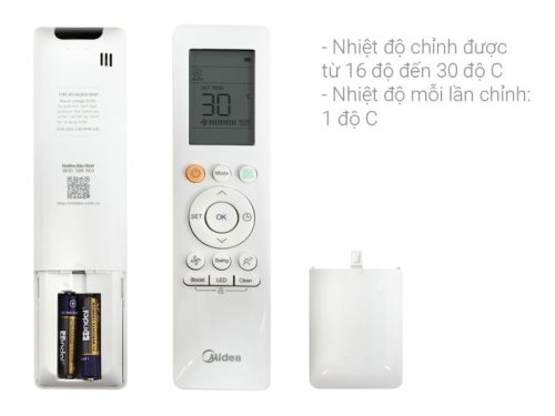 dieu khien dieu hoa 1 chieu midea inverter msaga 13crdn8