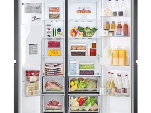 hinh anh tu lanh 2 canh side by side inverter 635 lit lg gr d257wb