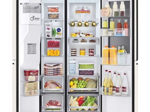 hinh anh tu lanh 2 canh side by side inverter 635 lit lg gr x257bg