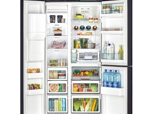 hinh anh tu lanh 3 canh side by side inverter 569 lit hitachi r fm800xaggv9x dia