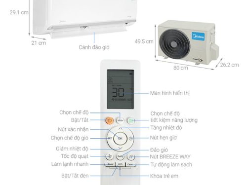 kich thuoc dieu hoa 1 chieu midea inverter msaga 10crdn8