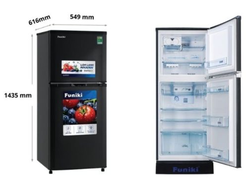 kich thuoc tu lanh 2 canh 209 lit funiki hr t6209tdg