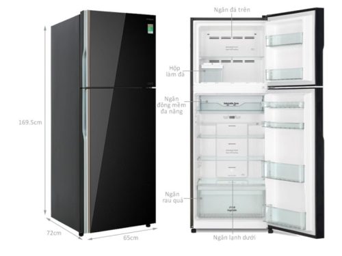 kich thuoc tu lanh 2 canh inverter 366 lit hitachi r fvx480pgv9 gbk