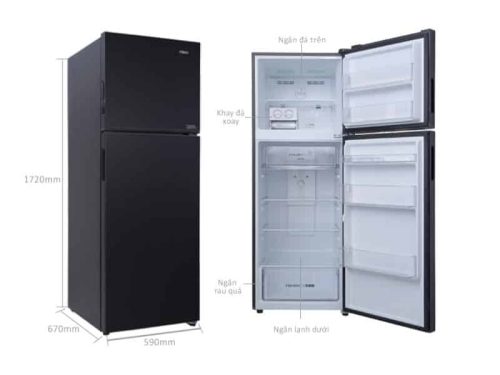 kich thuoc tu lanh 2 canh ngan da tren inverter 357 lit aqua aqr t376fa fb