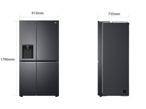 kich thuoc tu lanh 2 canh side by side inverter 635 lit lg gr d257wb